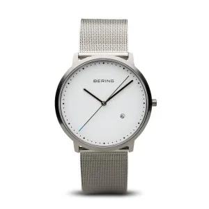 Gentlemen's Bering Classic 39mm Stainless Steel Milanese Quartz Bracelet Watch, 11139-004