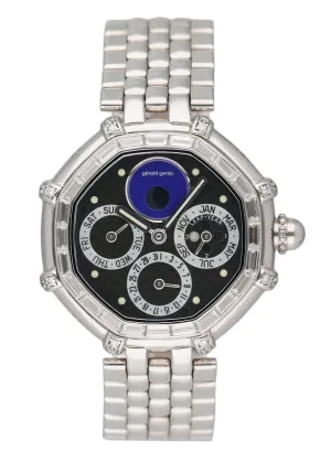 Gérald Genta Success G3374.7 Perpetual Calendar 18K White Gold Watch With Papers