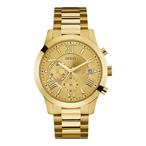 Guess Men's Watch Gold Tone Case Quartz