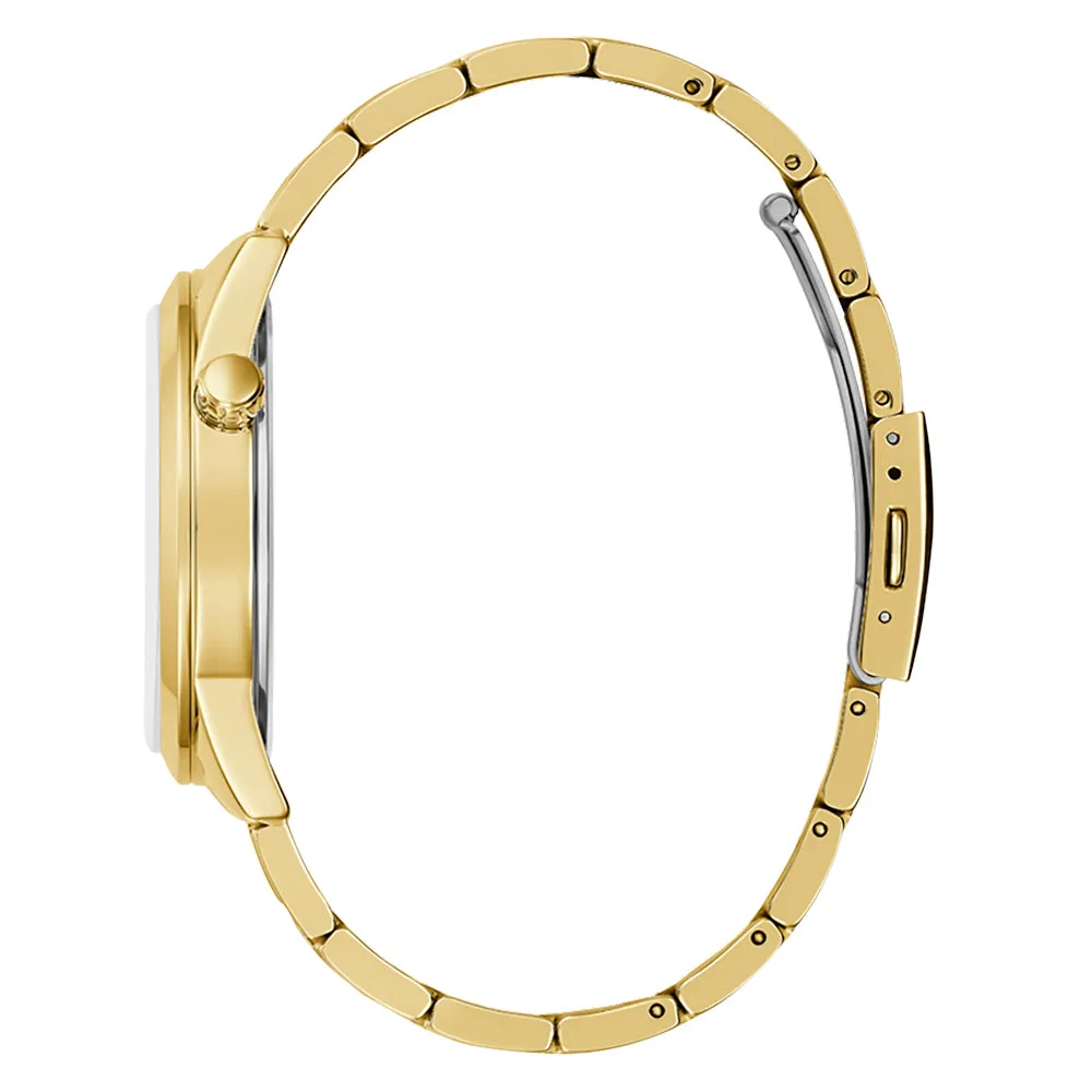 Guess Men's Watch Gold Tone Case Quartz
