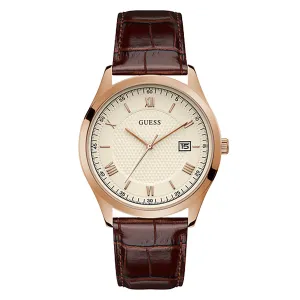 Guess Men's Watch Rose Gold Tone Case Quartz
