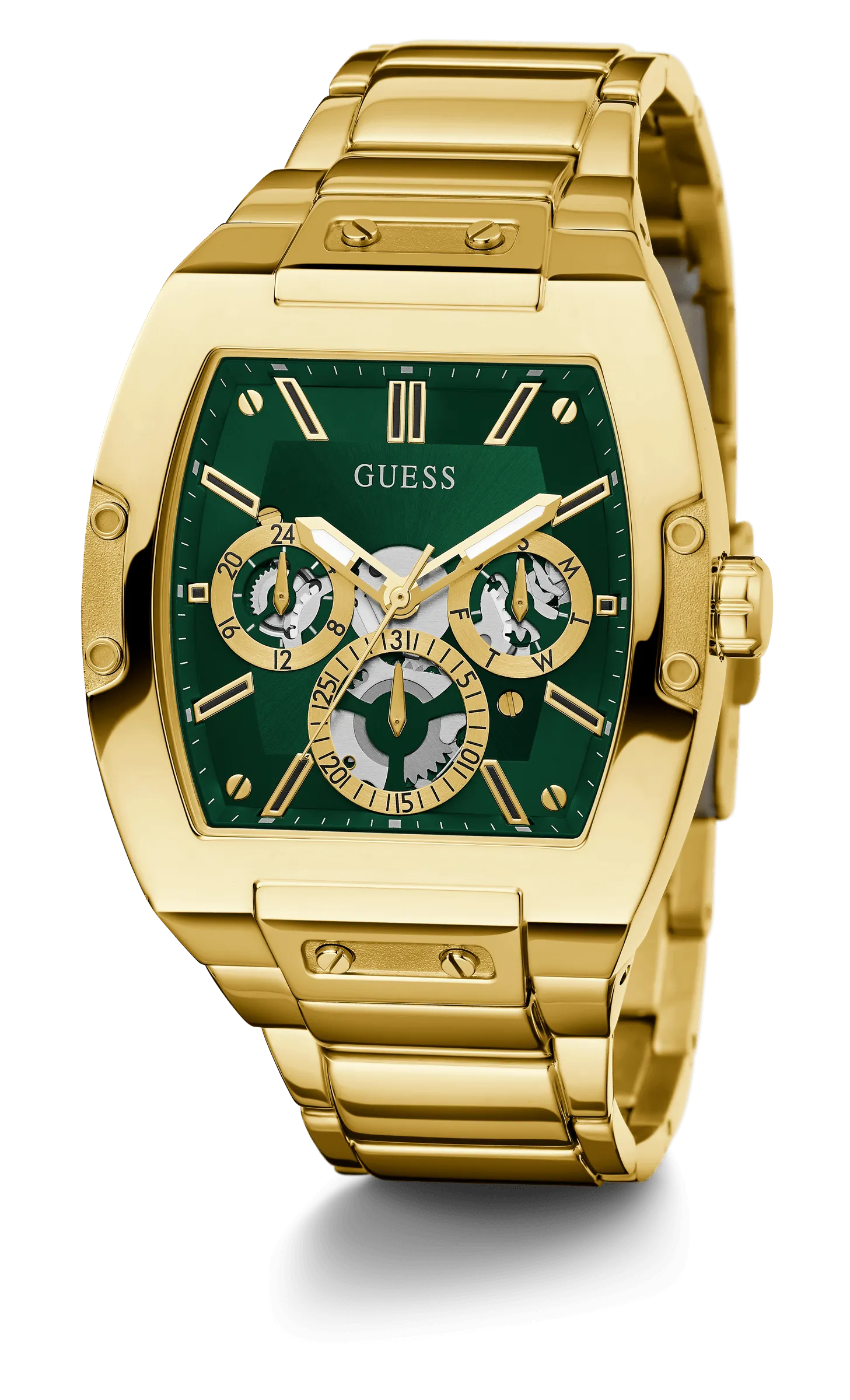 Guess Phoenix Two Tone and Green Men's Watch GW0456G3
