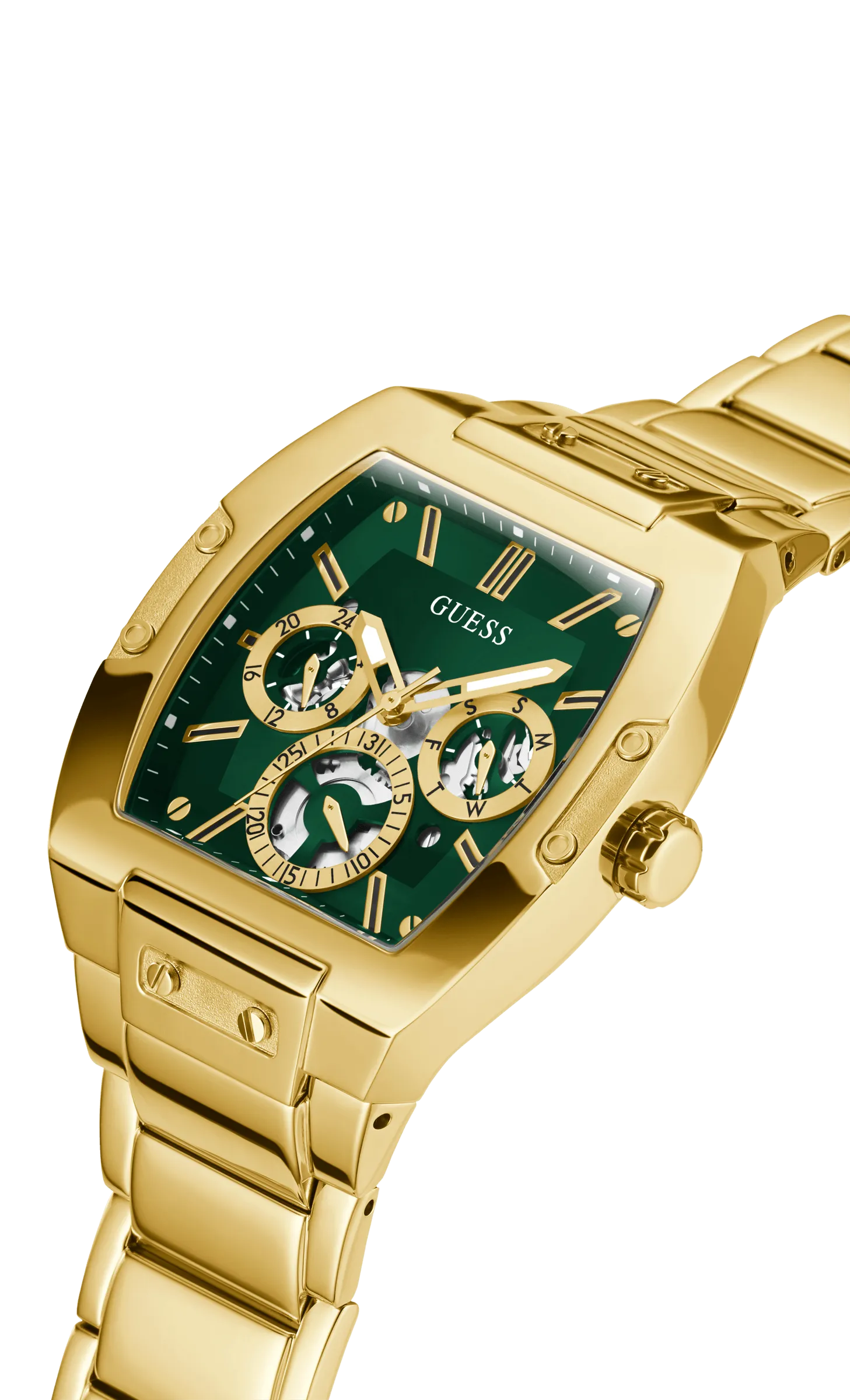 Guess Phoenix Two Tone and Green Men's Watch GW0456G3
