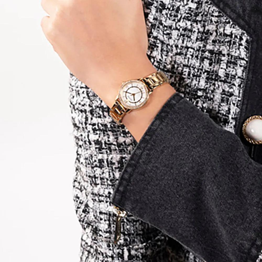 Guess Women's Watch Gold Tone Case Quartz