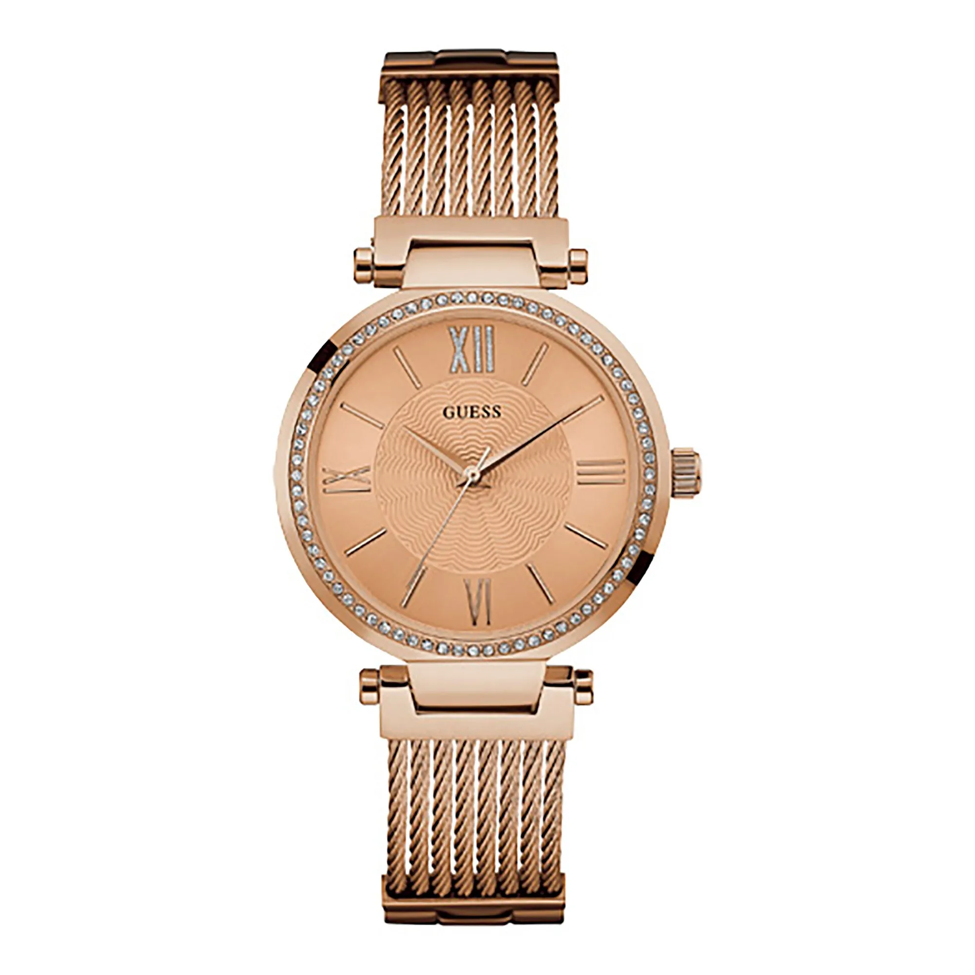 Guess Women's Watch Rose Gold Tone Case Quartz