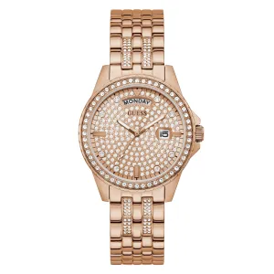 Guess Women's Watch Rose Gold Tone Case Quartz