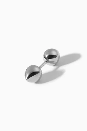 HANNAH MARTIN | 18K WHITE GOLD TEARDROP BARBELL XL EARRING