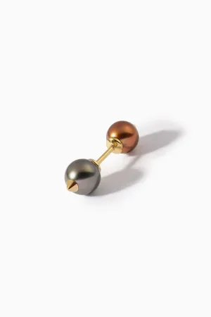 HANNAH MARTIN | 18K YELLOW GOLD STUDDED PEARL BARBELL S EARRING