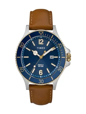 Harborside 42mm Leather Strap Watch