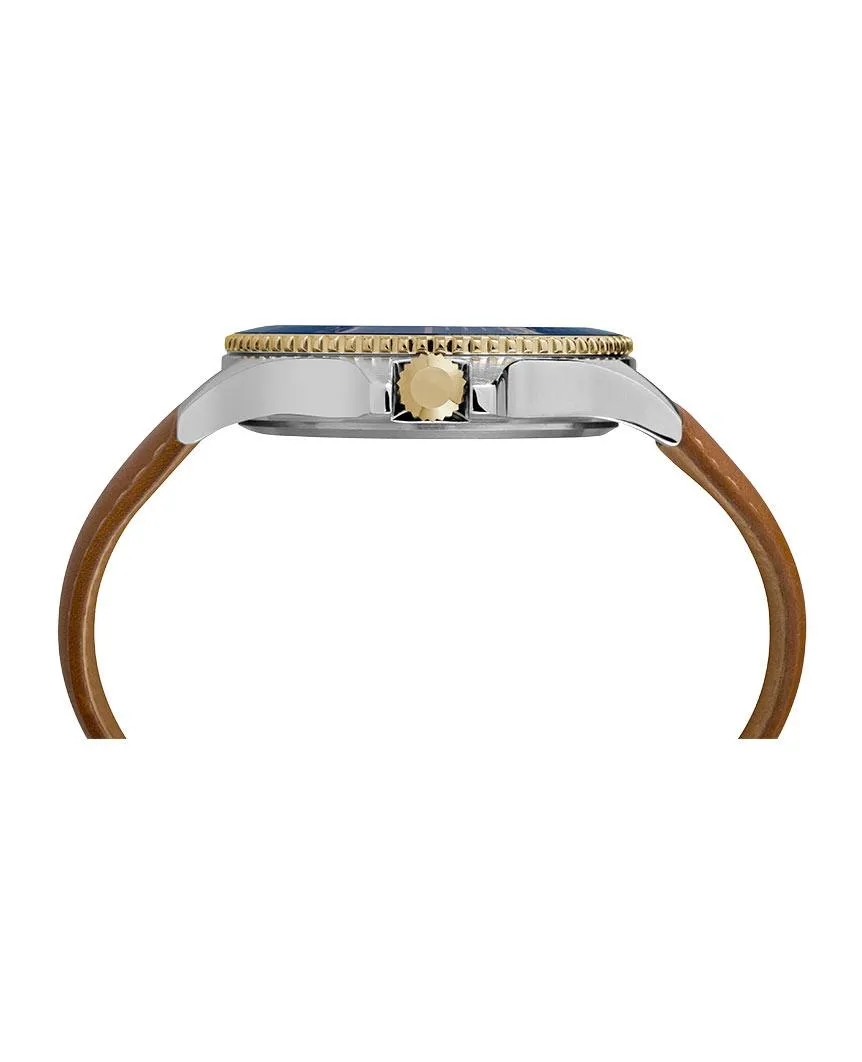 Harborside 42mm Leather Strap Watch