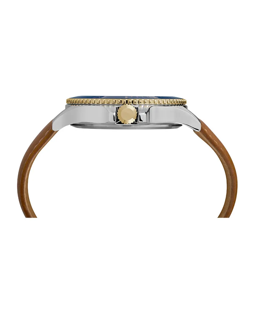 Harborside 42mm Leather Strap Watch