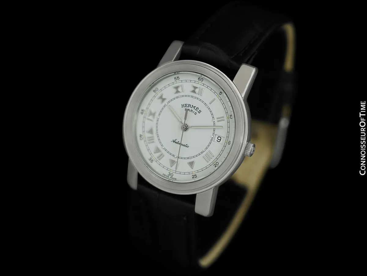 Hermes Carrick Mens Full Size Automatic Watch - Stainless Steel