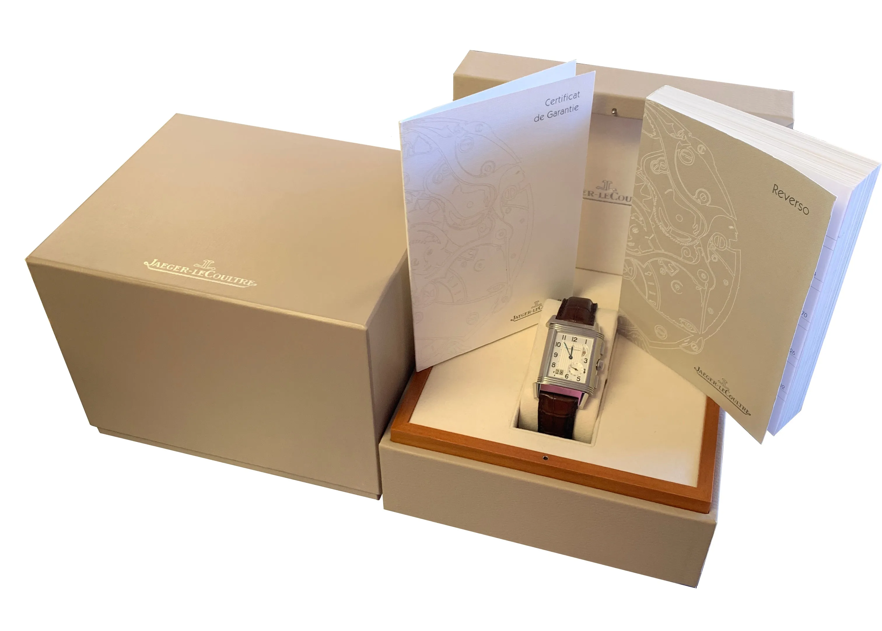 Jaeger LeCoultre JLC Reverso Grande GMT Date 240.8.18 Stainless Steel Watch