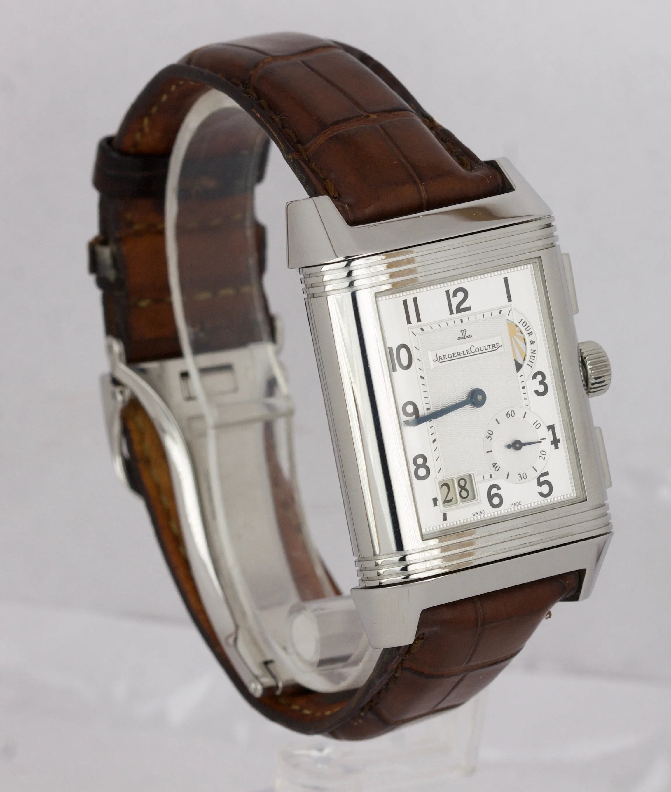 Jaeger LeCoultre JLC Reverso Grande GMT Date 240.8.18 Stainless Steel Watch