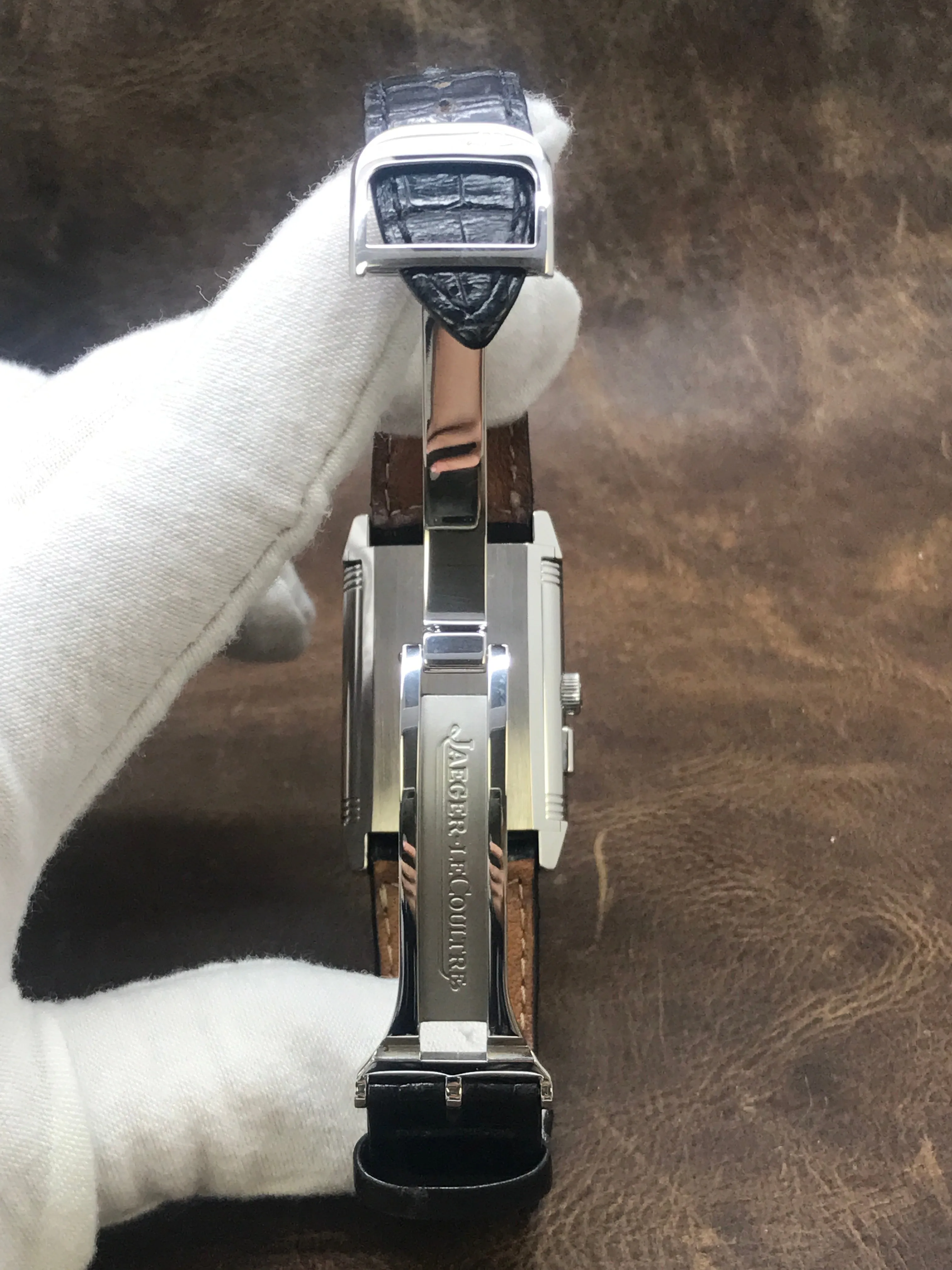 Jaeger-Lecoultre Reverso Day & Night 272.8.54 Silver & Black Dial Hand Wind Men's Watch