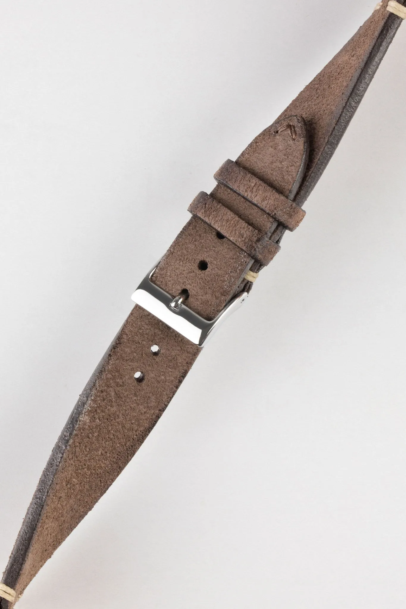 JPM Italian Distressed Tasso Leather Watch Strap in BROWN