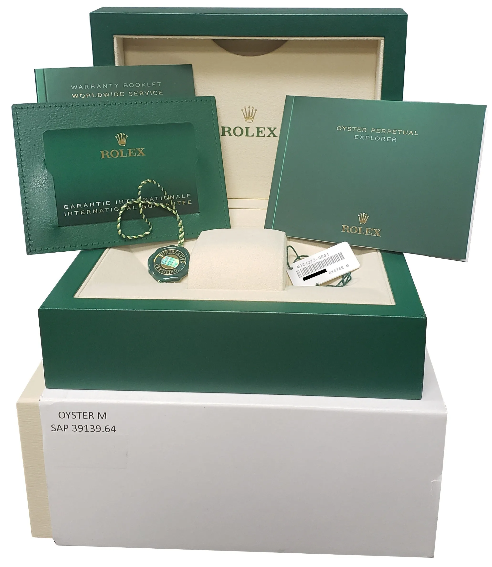 JULY 2022 Rolex Explorer I Black Two-Tone Yellow Gold Steel 36mm 124273 Watch