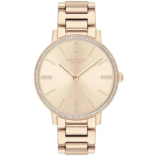 Ladies' COACH Audrey Rose Gold-Tone Crystal Accent Watch - 14503354