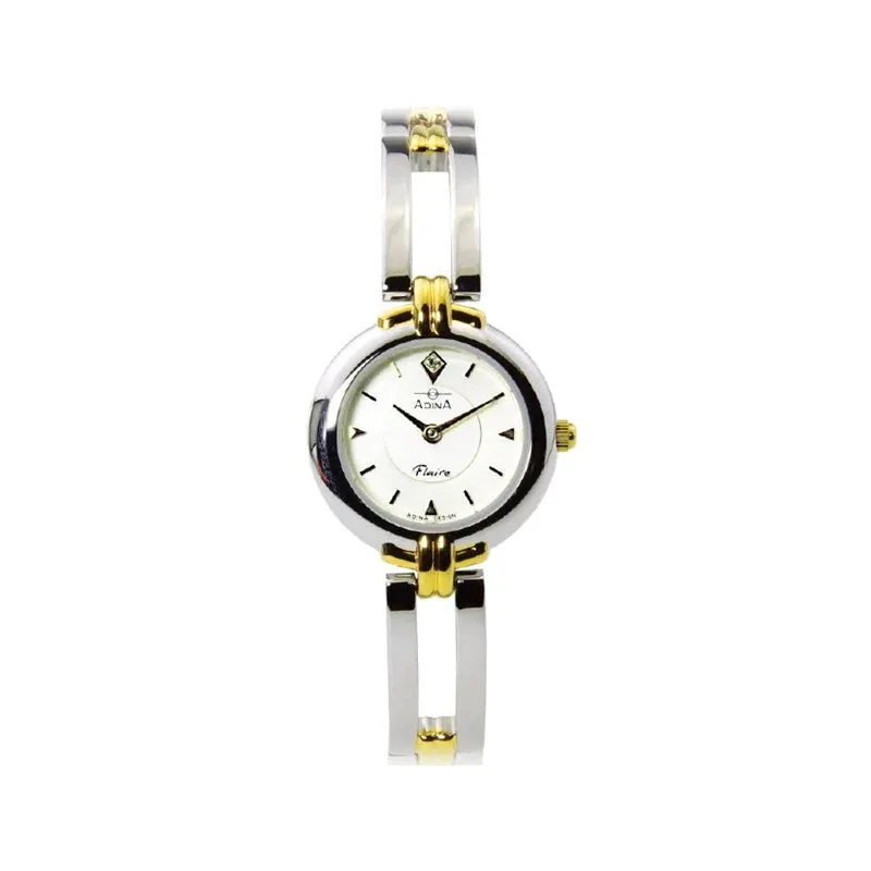 Ladies Flaire Two Tone White Index dial Sapphire glass
