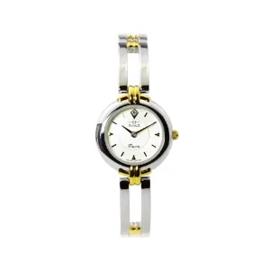 Ladies Flaire Two Tone White Index dial Sapphire glass