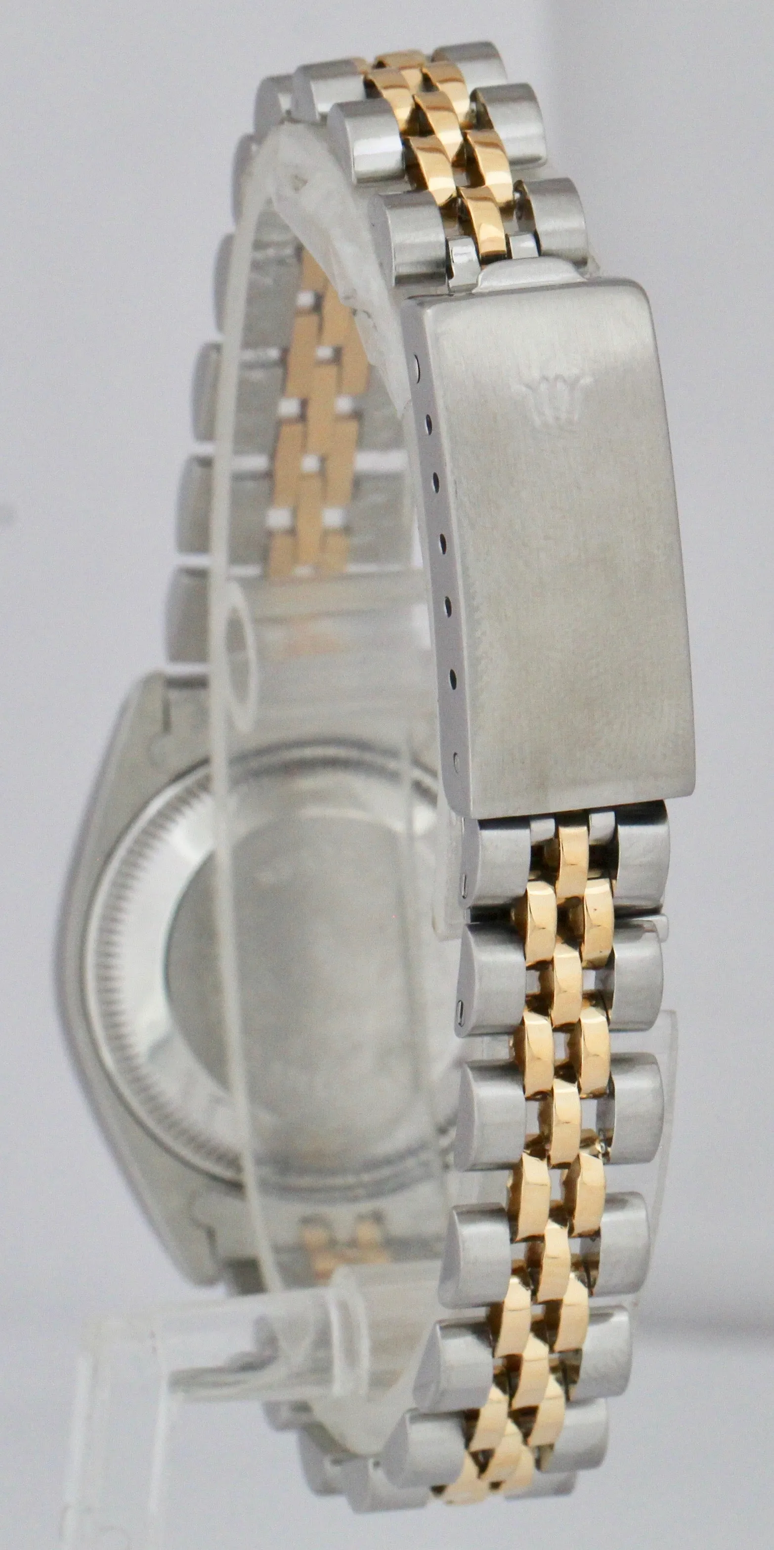 Ladies Rolex Date Champagne 26mm Two-Tone Gold Steel Jubilee Watch DateJust 6916