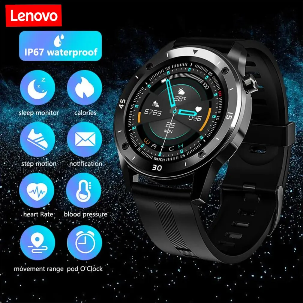 Lenovo Men Sport Smart Watch GT5 Full Touch Heart Rate Bluetooth Control Smartwatch Fitness Tracker GPS Bracelet Woman Gift 2023