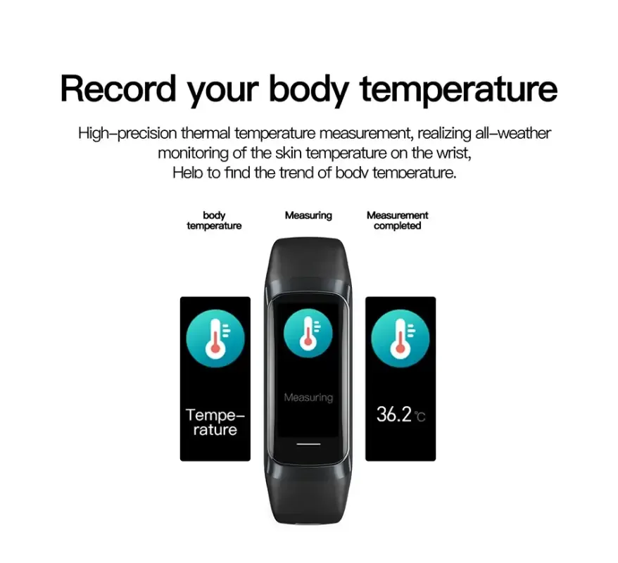 LIGE Amoled Heart Rate Blood Waterproof Smartwatch