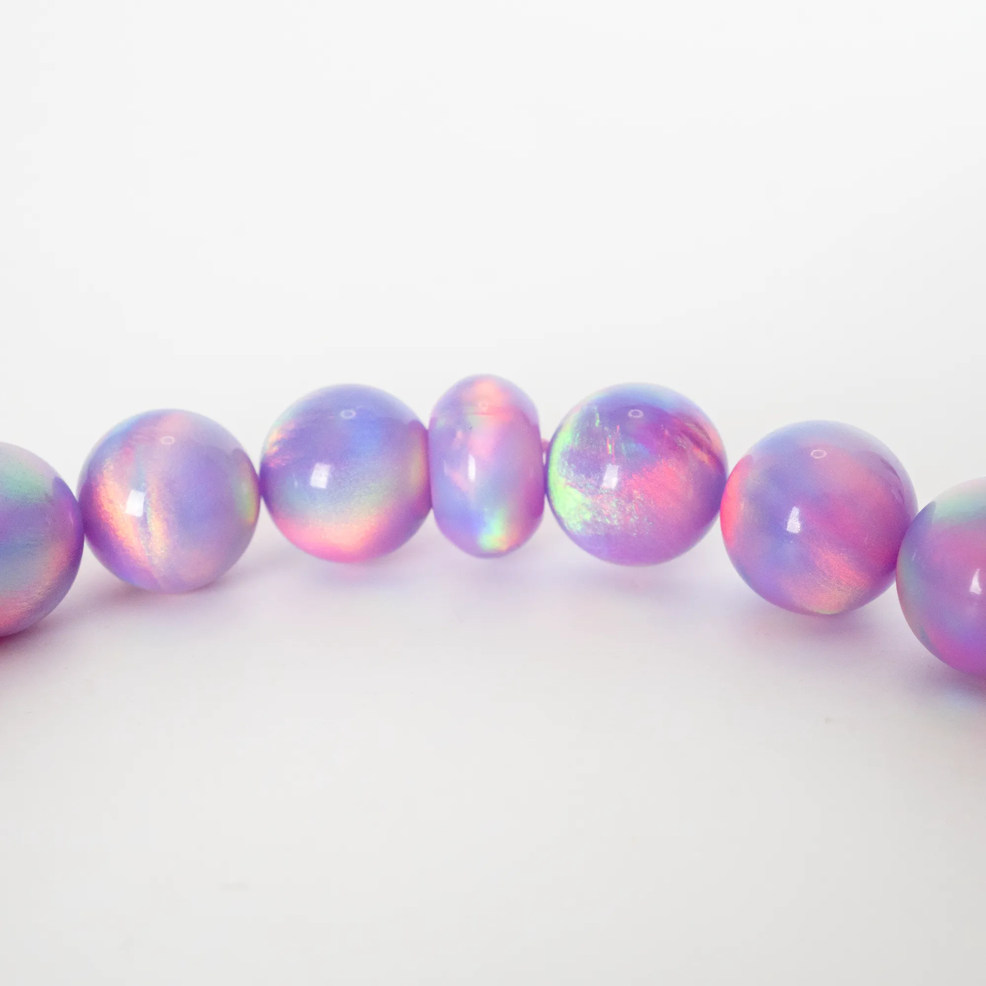 Lilac Galaxy Opalescence Beaded Bracelet