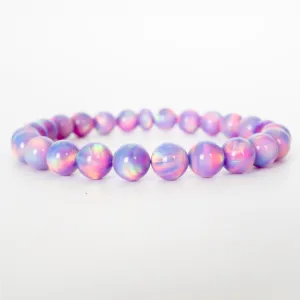 Lilac Galaxy Opalescence Beaded Bracelet