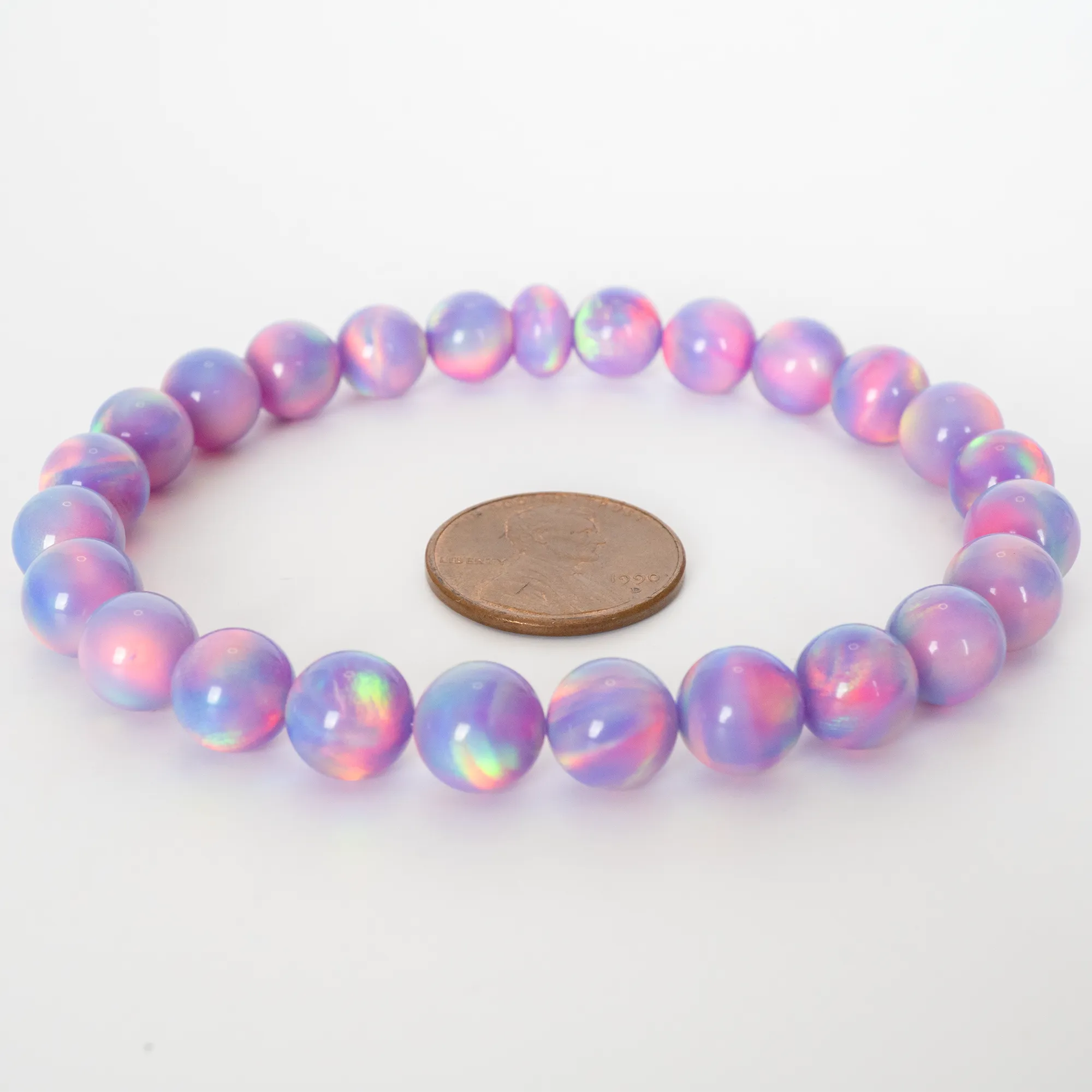 Lilac Galaxy Opalescence Beaded Bracelet