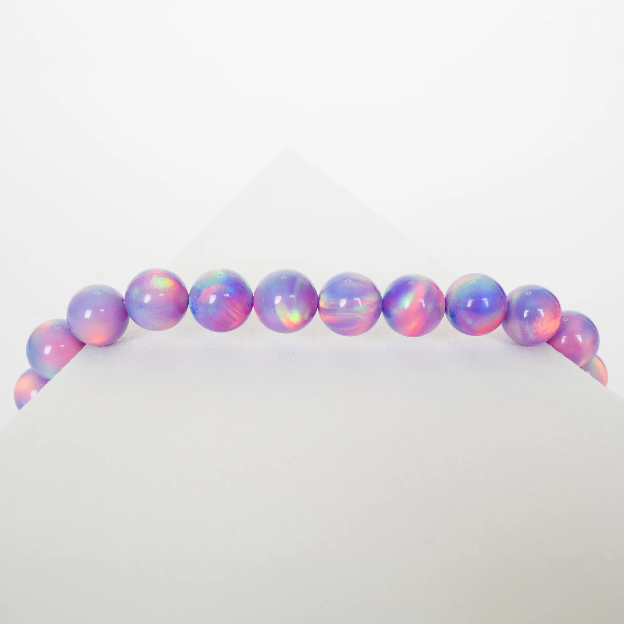 Lilac Galaxy Opalescence Beaded Bracelet