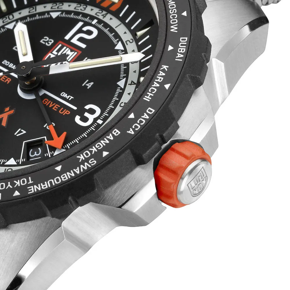 Luminox Mens Bear Grylls Survival Air GMT Stainless Steel Case Watch - XB.3762