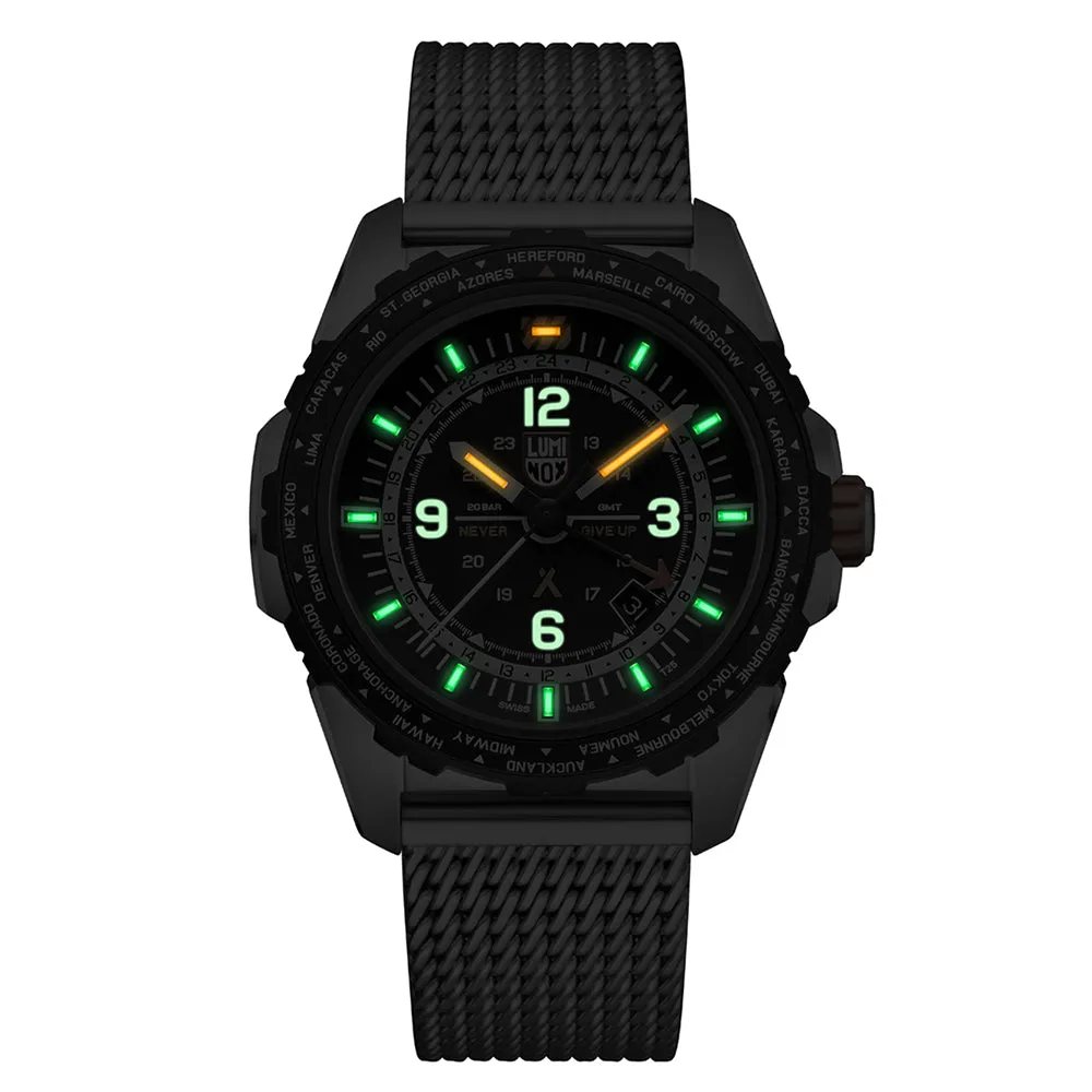 Luminox Mens Bear Grylls Survival Air GMT Stainless Steel Case Watch - XB.3762