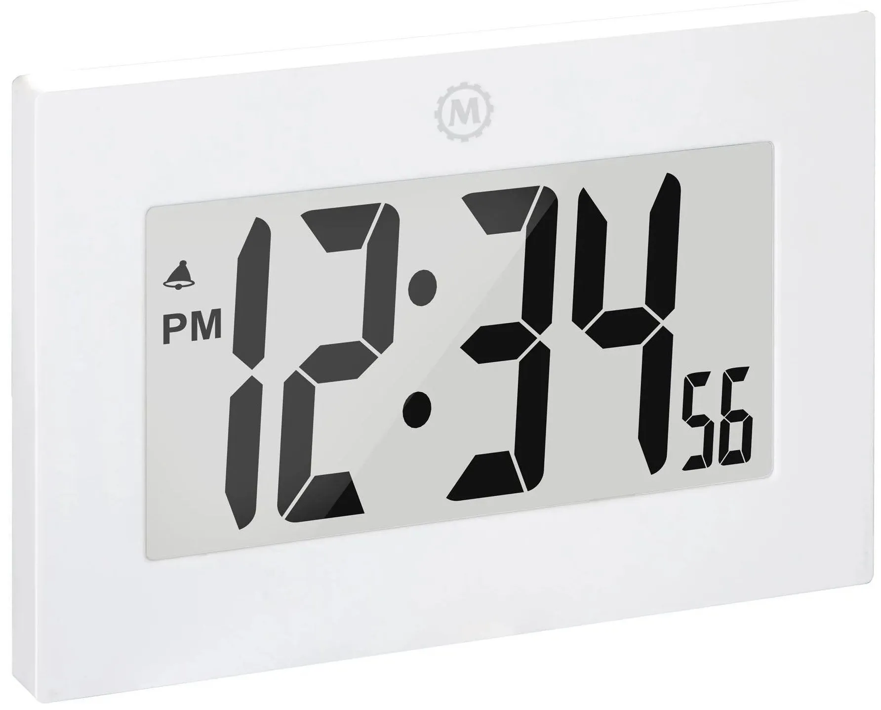 Marathon Clock Digital Wall Desk White Large