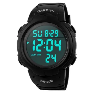 Mens Digital Sports Military Waterproof Watch