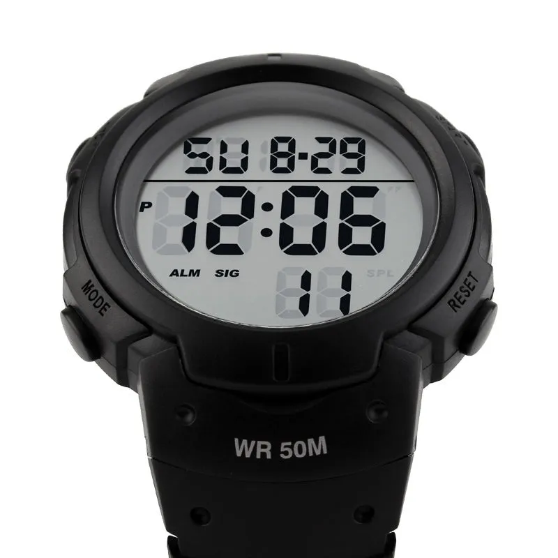 Mens Digital Sports Military Waterproof Watch