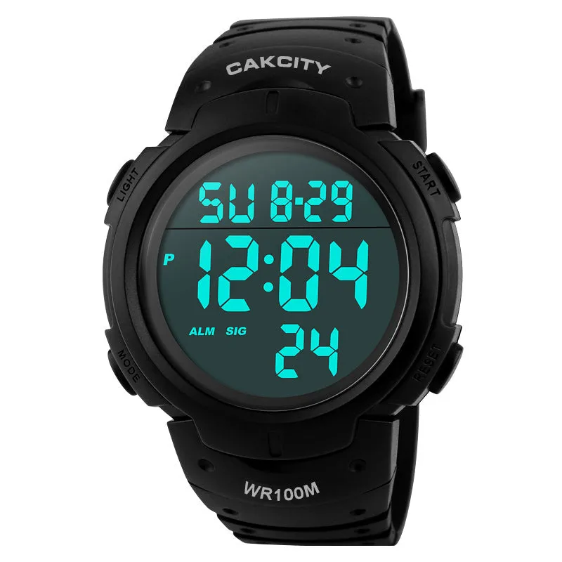 Mens Digital Sports Military Waterproof Watch