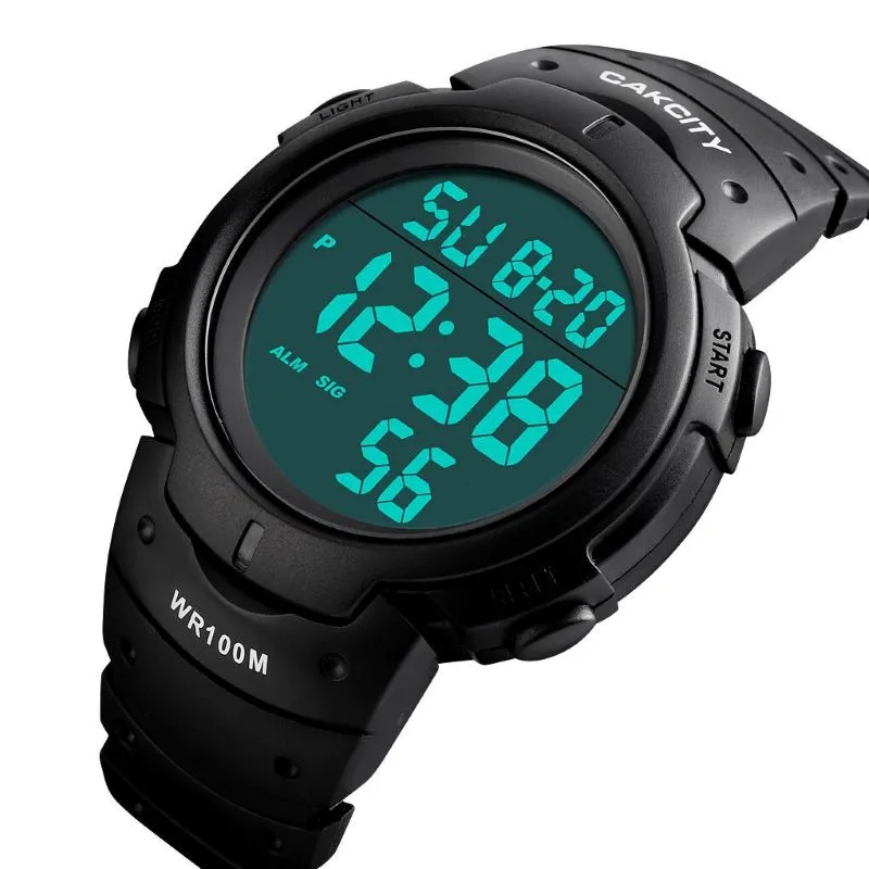 Mens Digital Sports Military Waterproof Watch