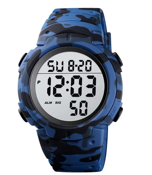 Mens Digital Sports Military Waterproof Watch