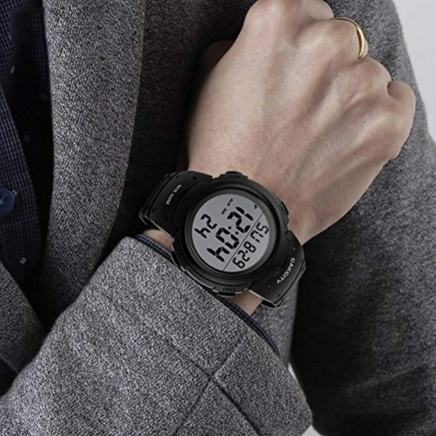 Mens Digital Sports Military Waterproof Watch