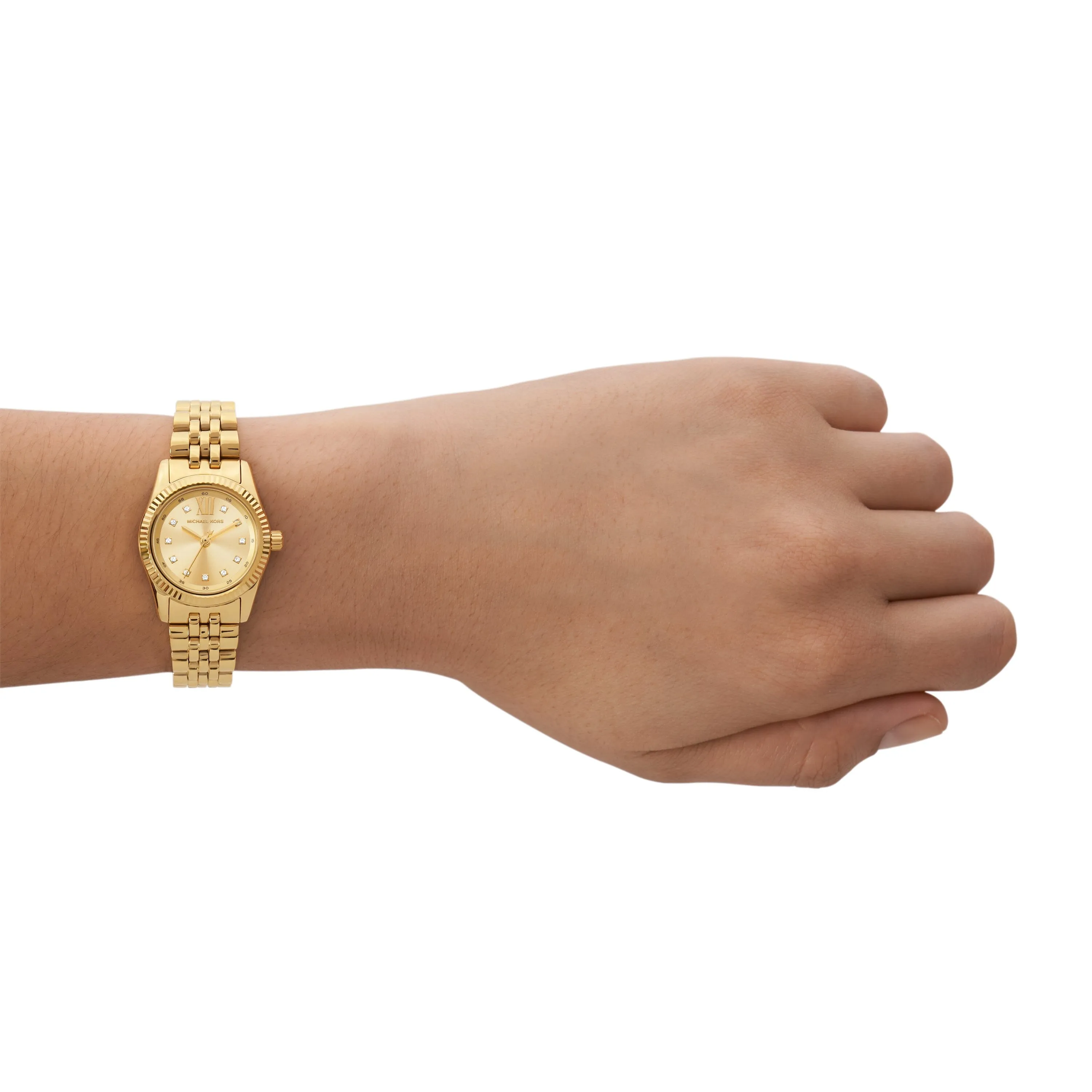 Michael Kors Lexington Three Hand Gold Tone Stainless Steel Watch MK4741
