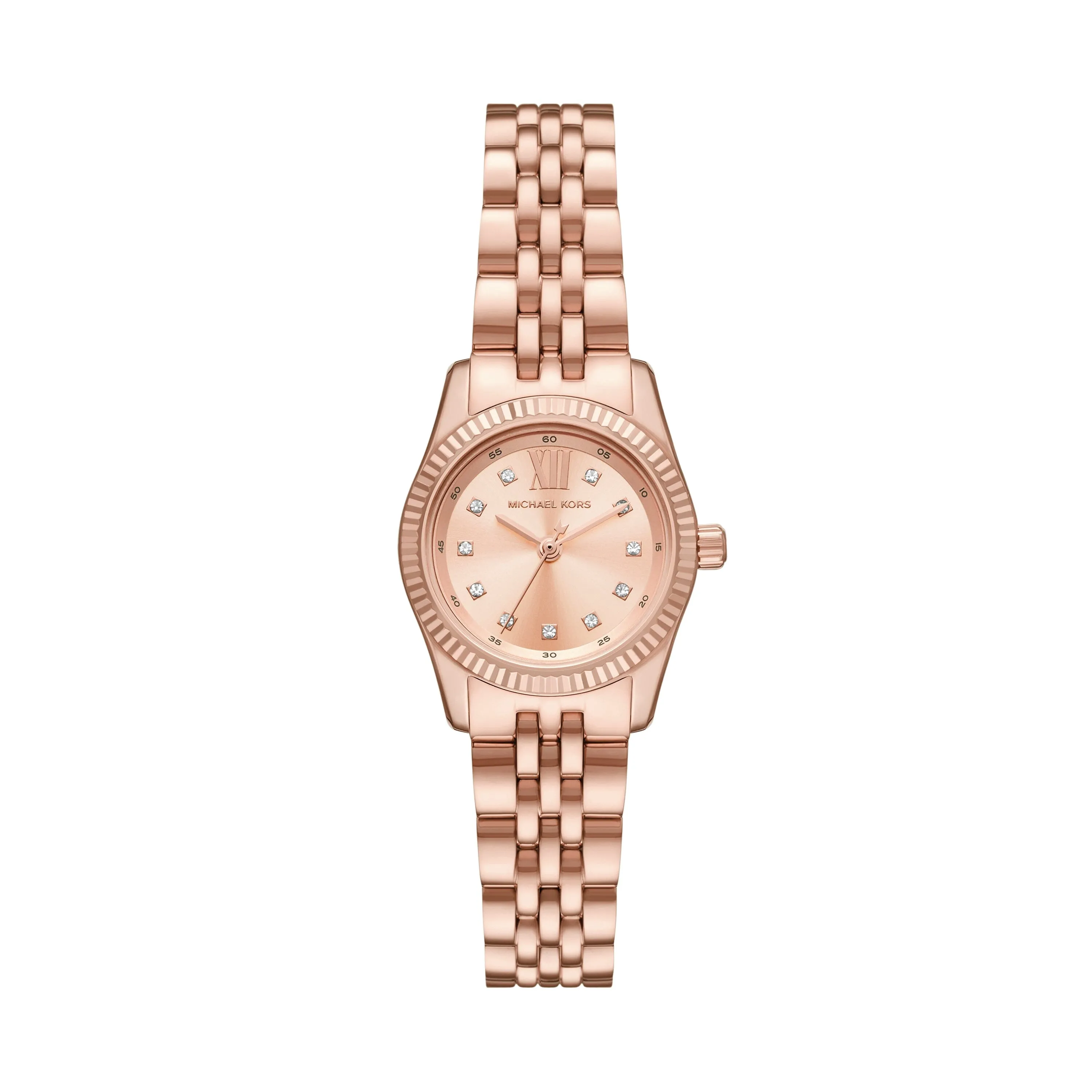 Michael Kors Lexington Three Hand Rose Gold Tone Stainless Steel Watch MK4739