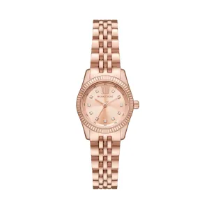 Michael Kors Lexington Three Hand Rose Gold Tone Stainless Steel Watch MK4739
