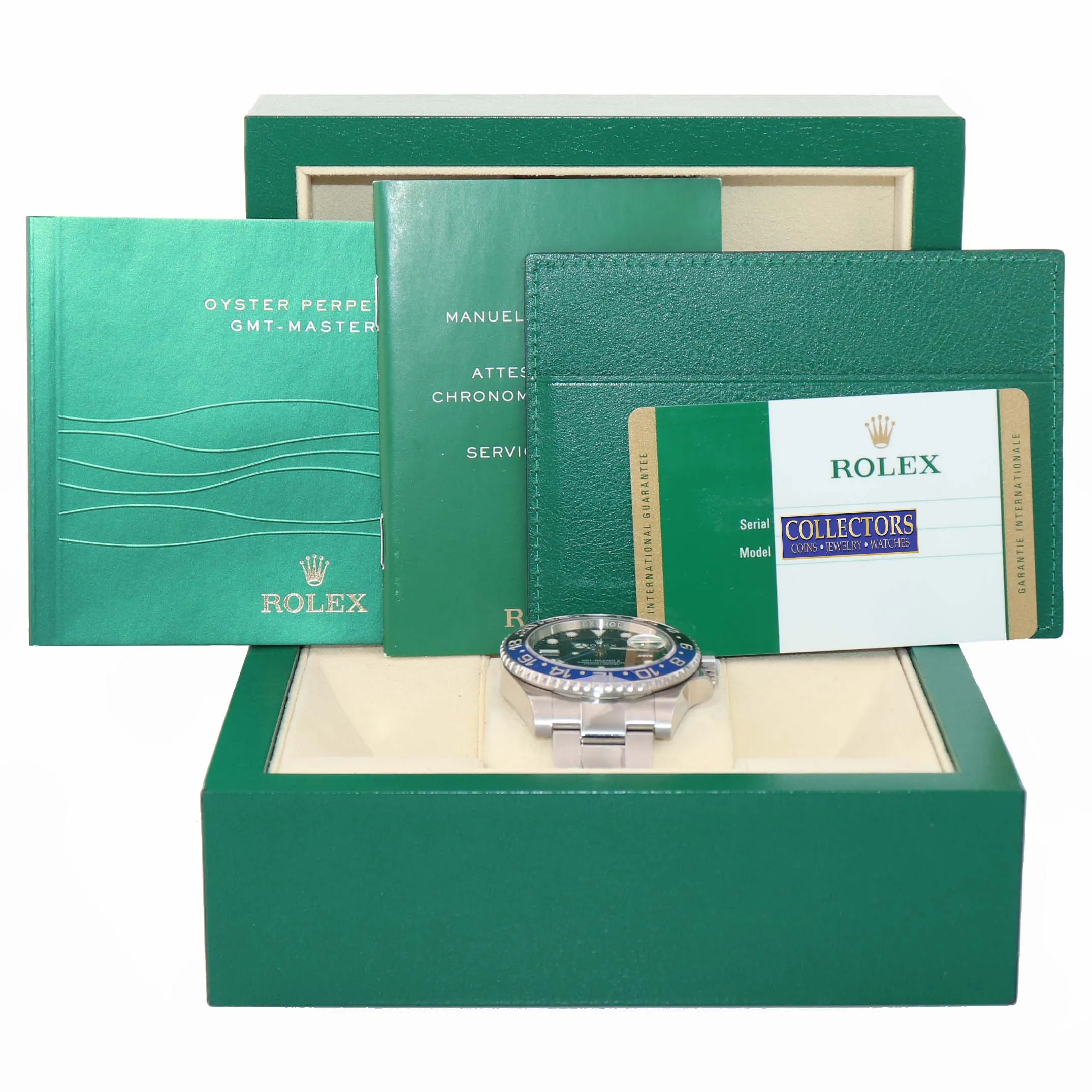 MINT 2015 PAPERS Rolex GMT Master II 116710 BLNR Steel Ceramic Batman Blue Watch