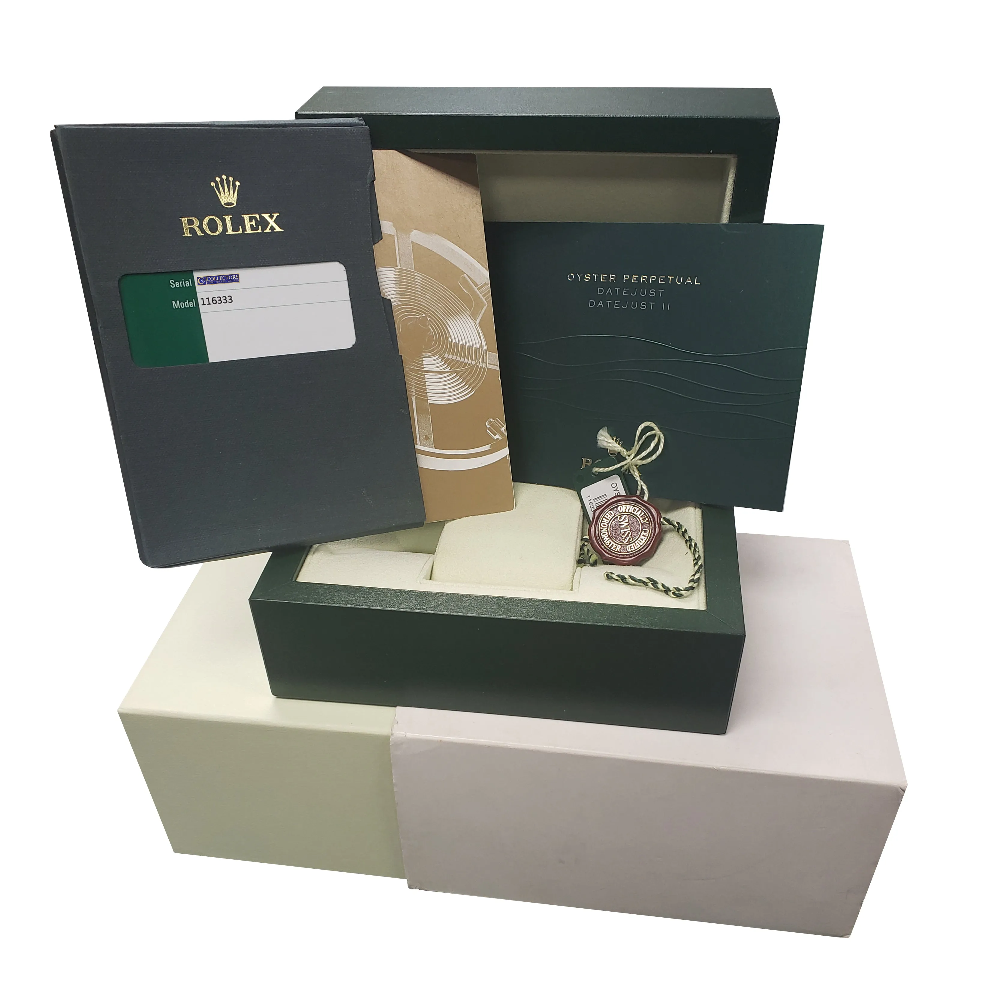 MINT 2016 Rolex Datejust II 2 41MM Slate Green Roman 116333 Two-Tone Stainless