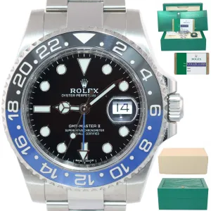 MINT 2017 PAPERS Rolex GMT Master Blue 116710 BLNR Ceramic Batman Watch Box