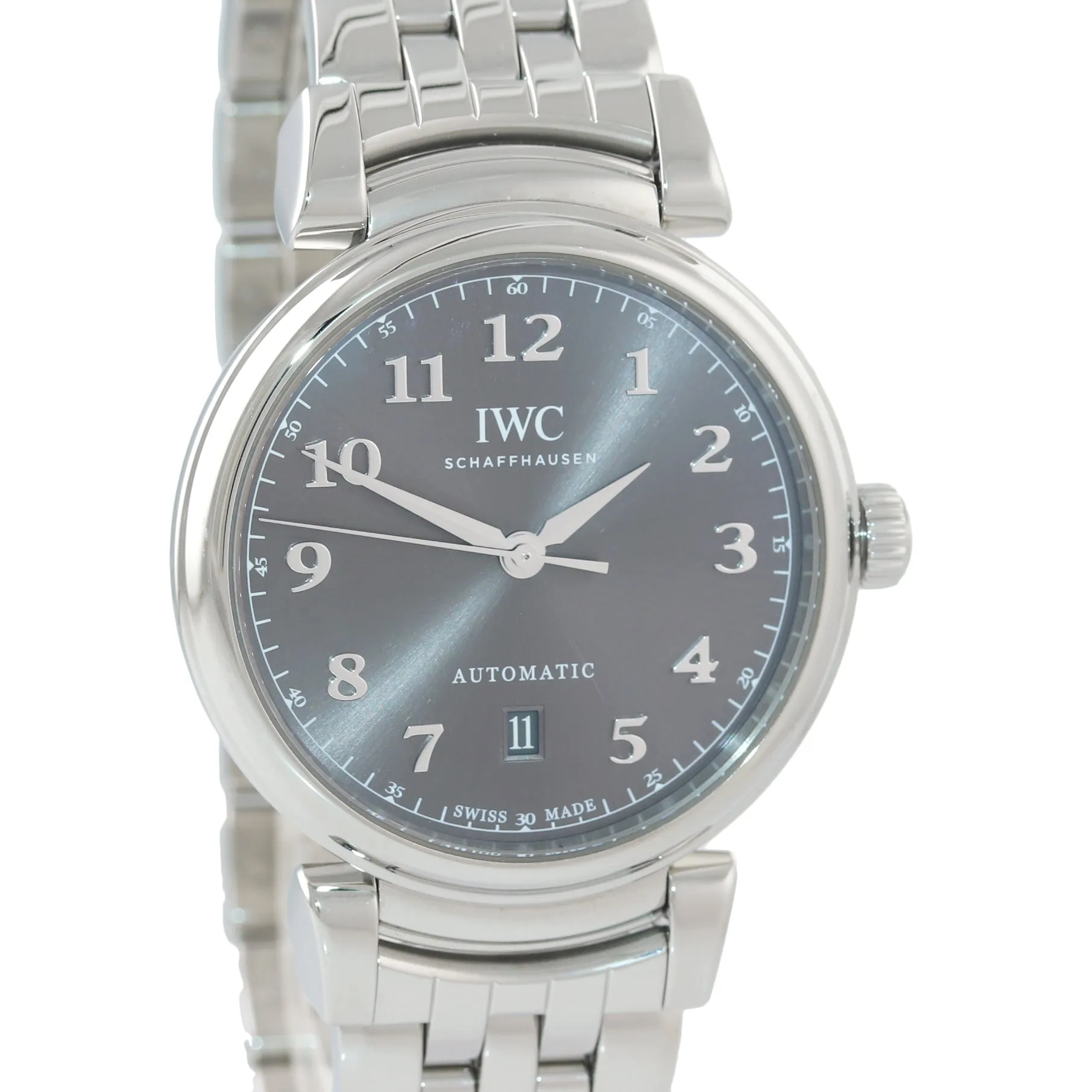 MINT IWC Schaffhausen Da Vinci IW356602 Steel Grey Arabic 40mm Automatic Watch