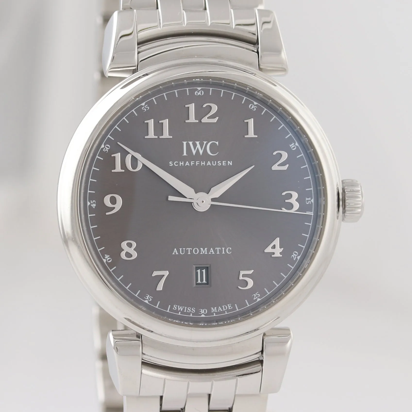 MINT IWC Schaffhausen Da Vinci IW356602 Steel Grey Arabic 40mm Automatic Watch