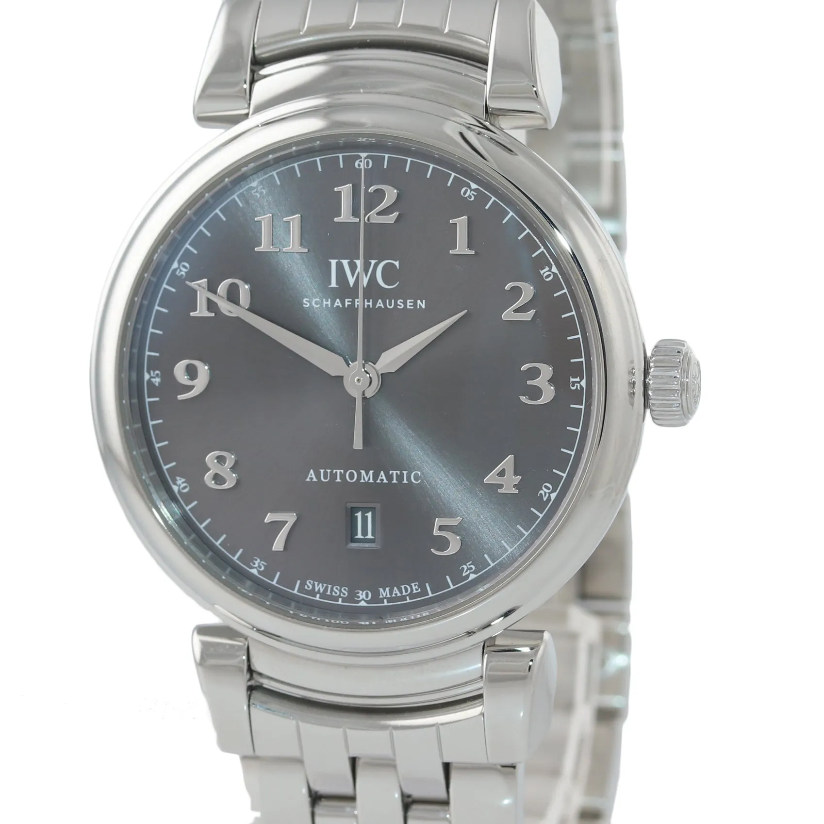 MINT IWC Schaffhausen Da Vinci IW356602 Steel Grey Arabic 40mm Automatic Watch
