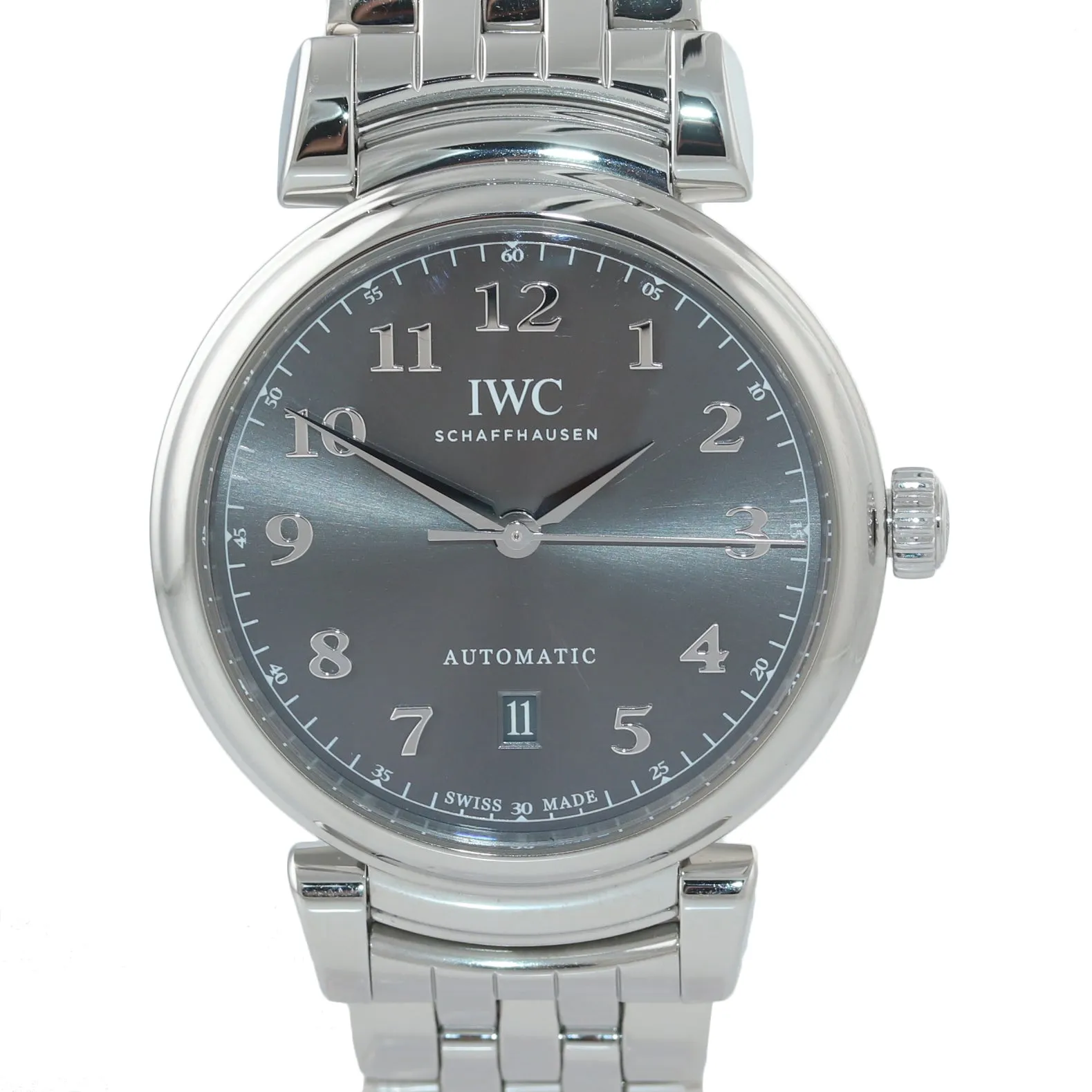 MINT IWC Schaffhausen Da Vinci IW356602 Steel Grey Arabic 40mm Automatic Watch